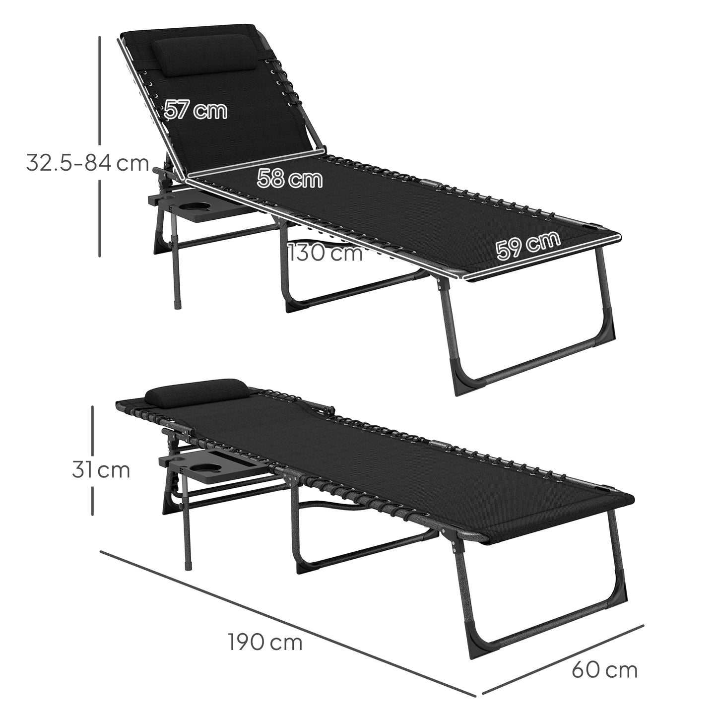 Five-Position Reclining Sun Lounger (3)
