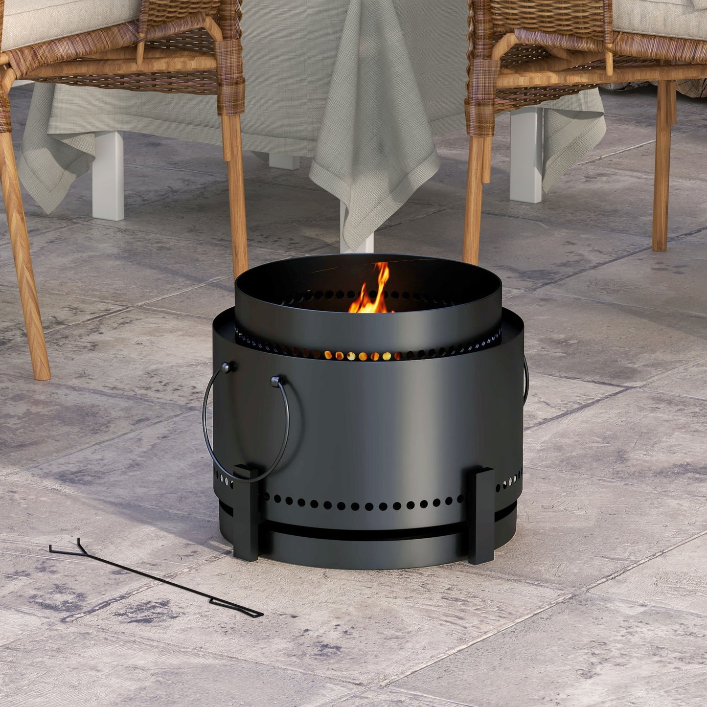 Smokeless Fire Pit with Ash Catcher
