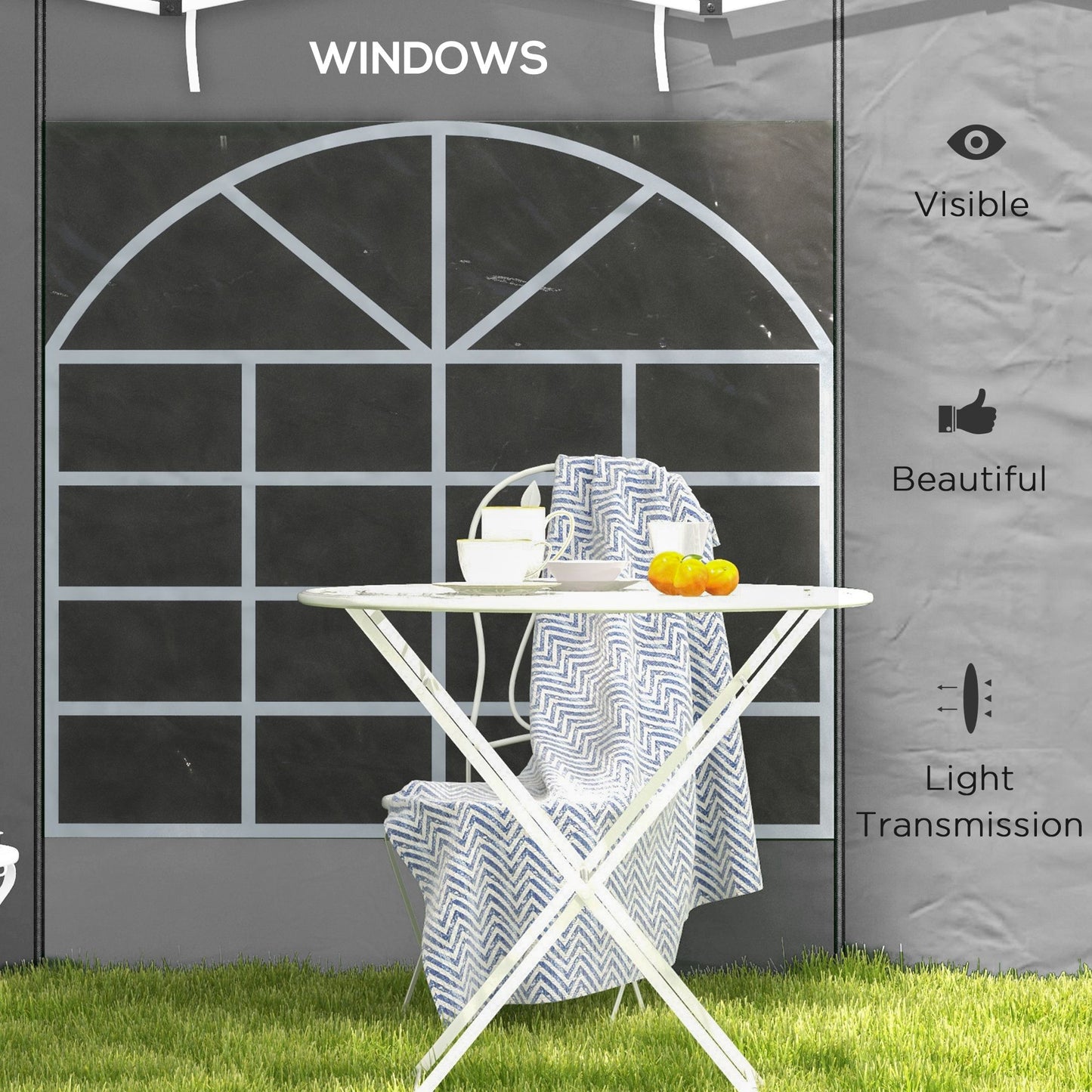 Gazebo Side Panels, 2 Pack Sides Replacement
