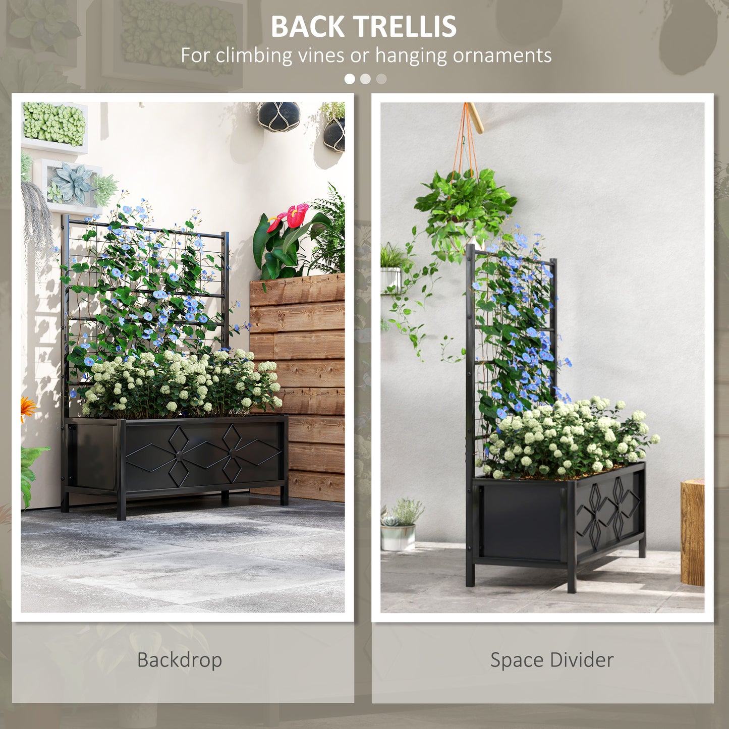 Raised Bed for Garden with Trellis