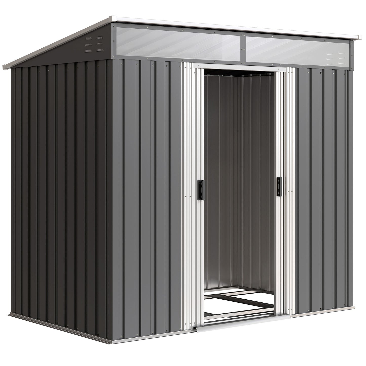 6.5 x 4FT Galvanised Metal Shed with Foundation Kit