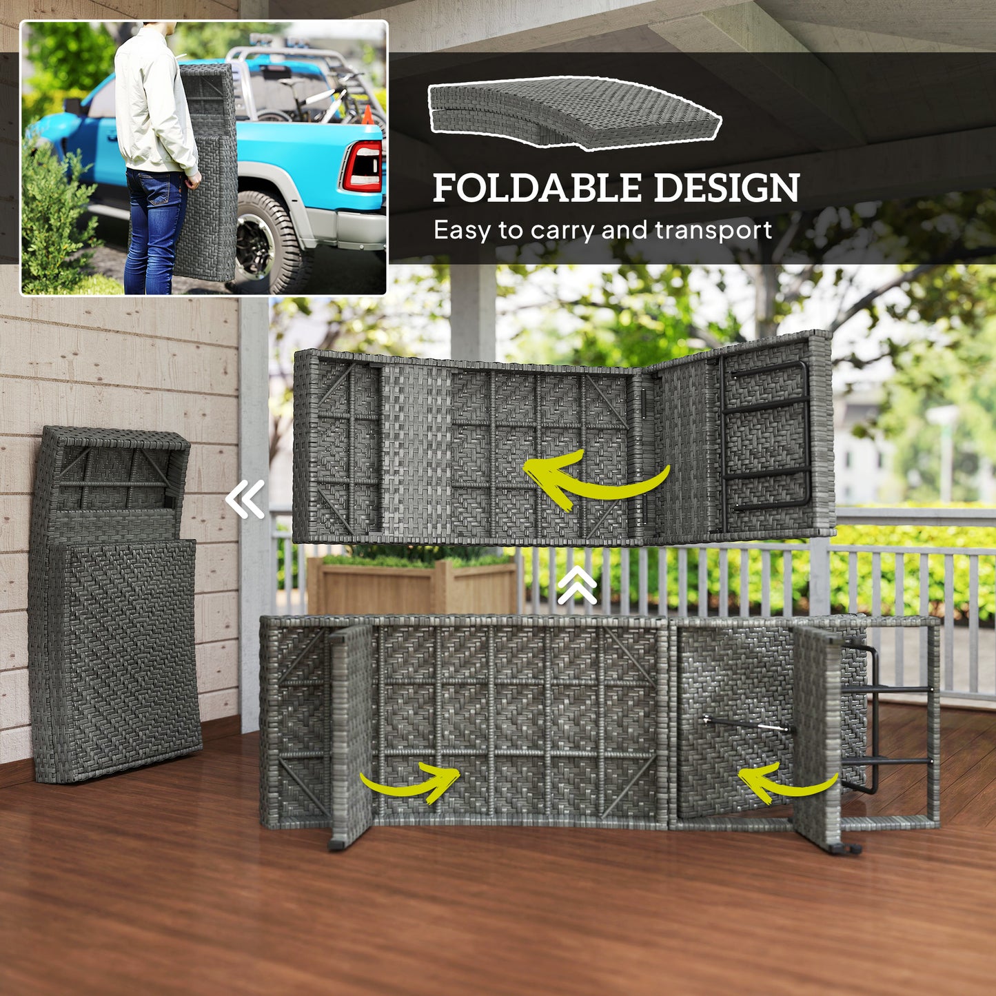 Outdoor PE Rattan Sun Lounger