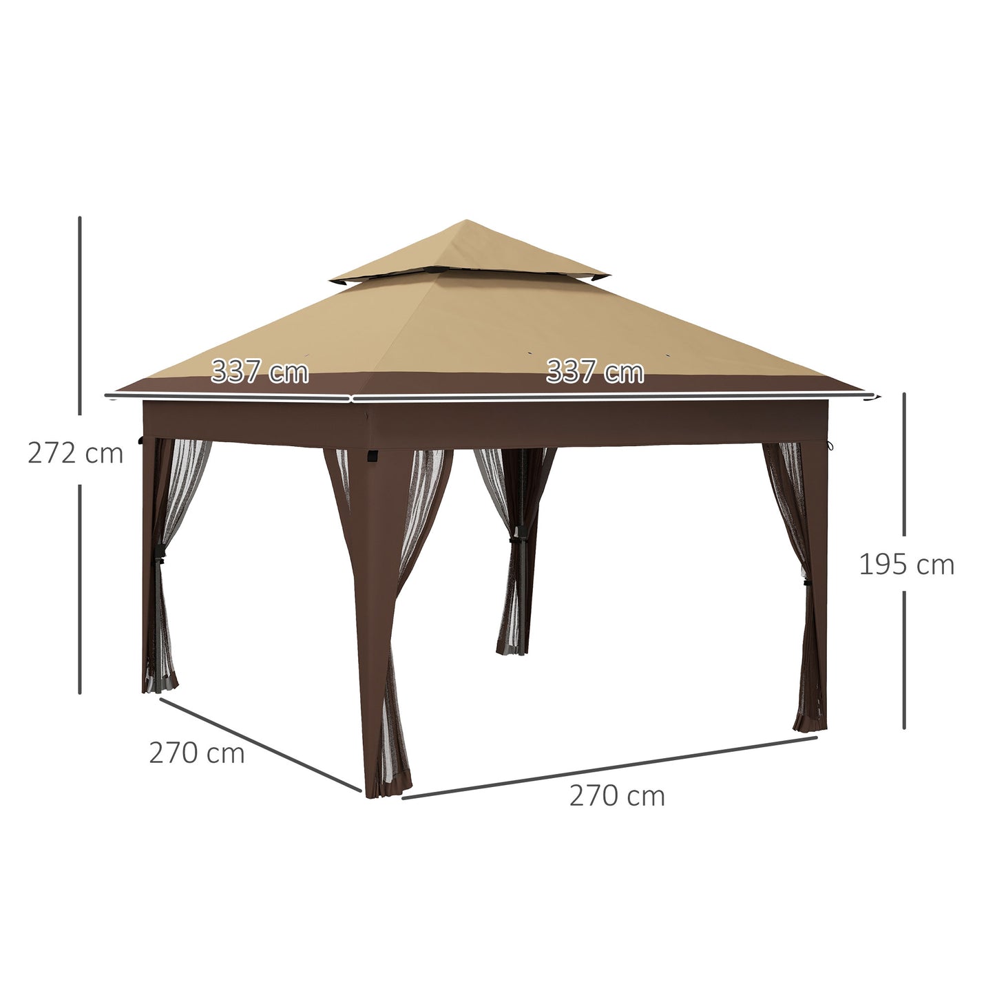 3 x 3(m) Pop Up Gazebo with Mosquito Netting