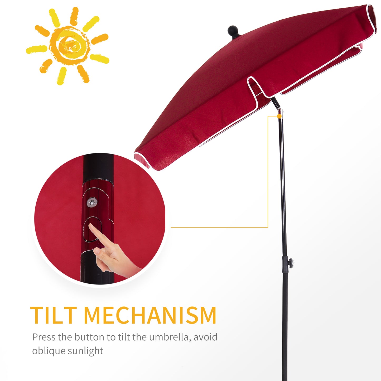 Garden Parasol Umbrella, Outdoor Market Table Umbrella