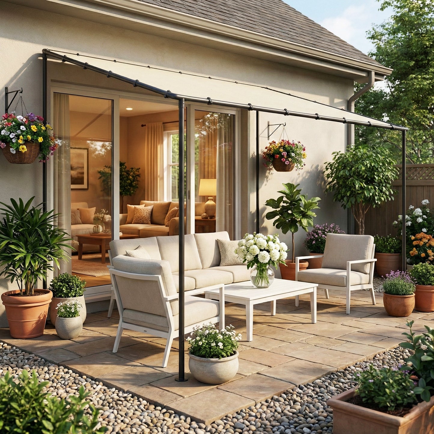 3 x 2 m Lean to Garden Pergola