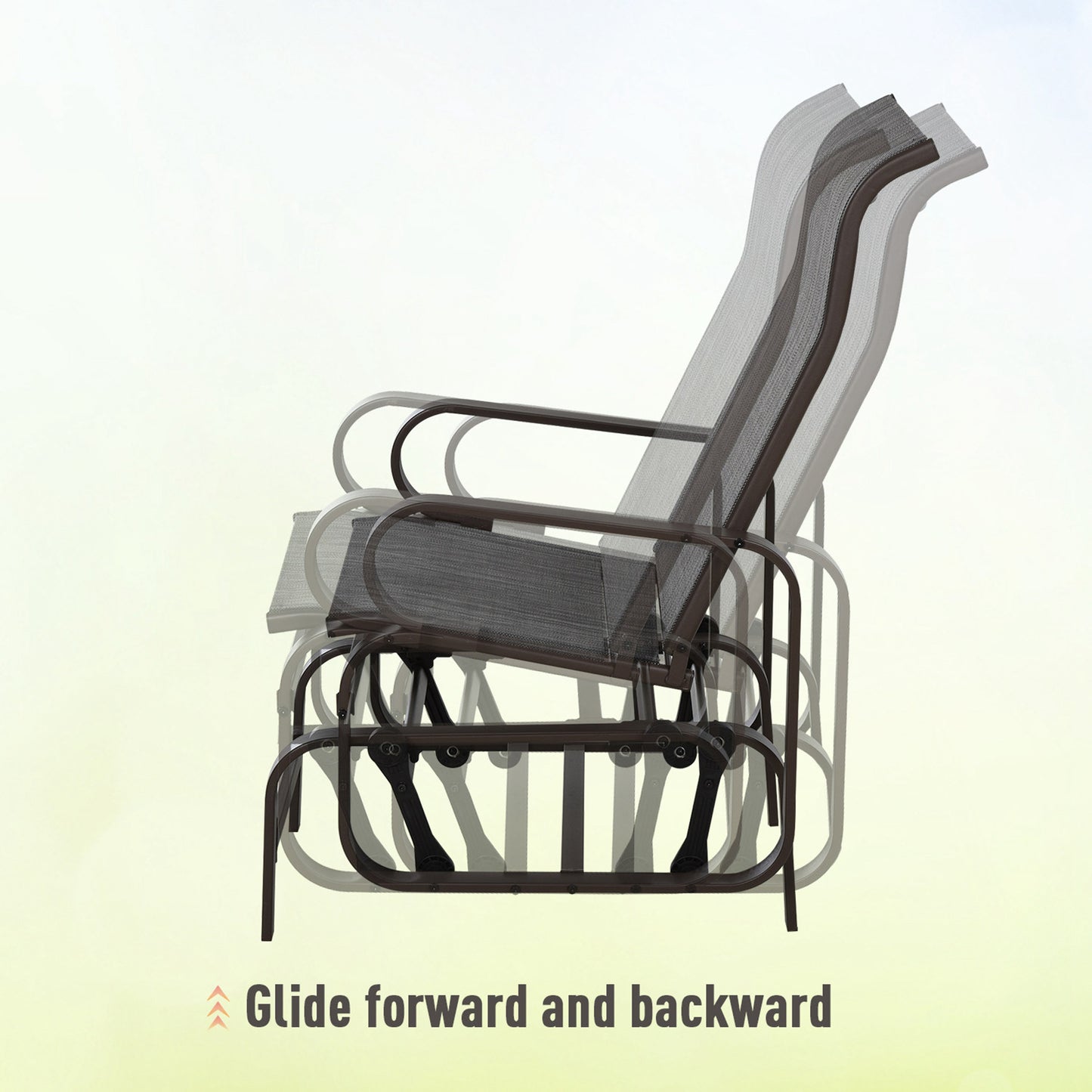 3 Pieces Garden Gliding Chair Set