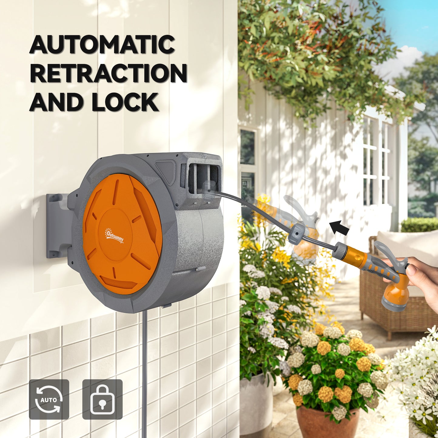 Retractable Hose Reel Wall Mounted