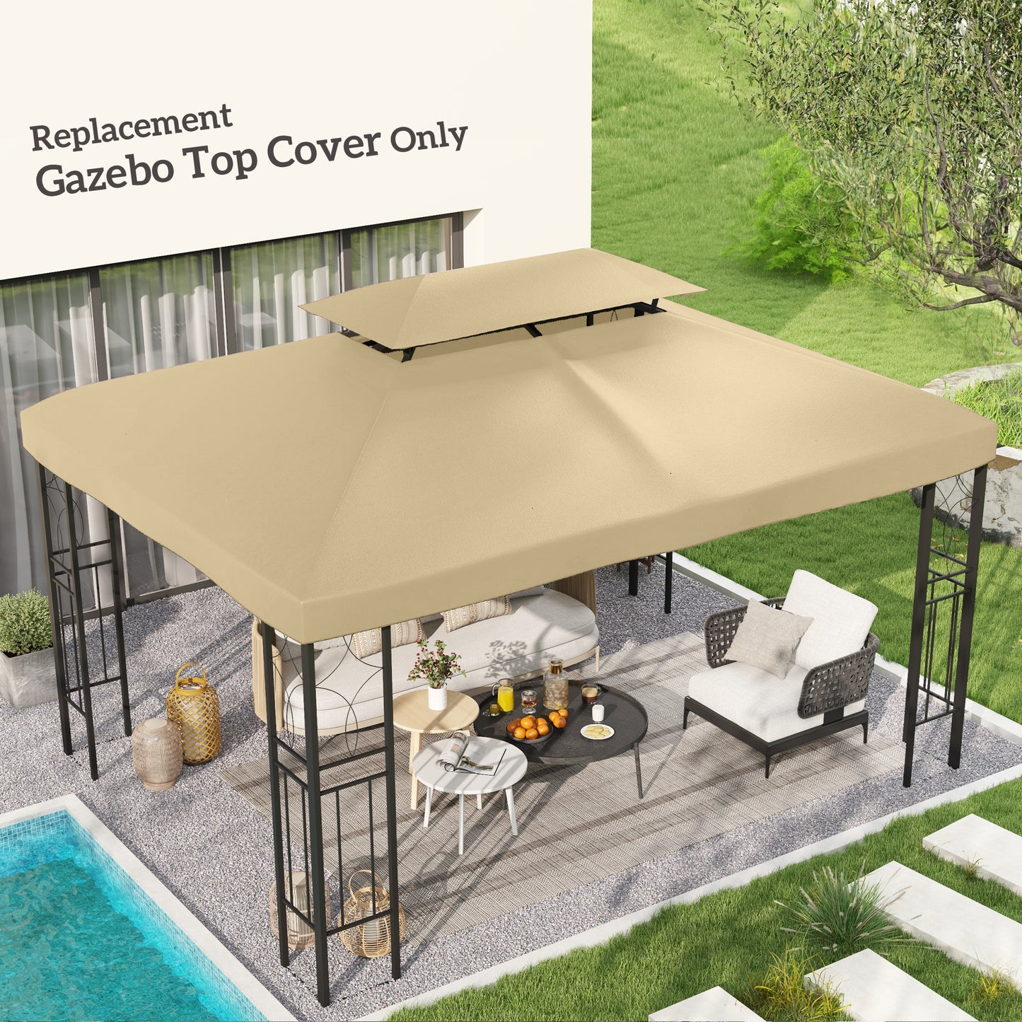 Gazebo Roof Replacement, for 3 x 4m Frames