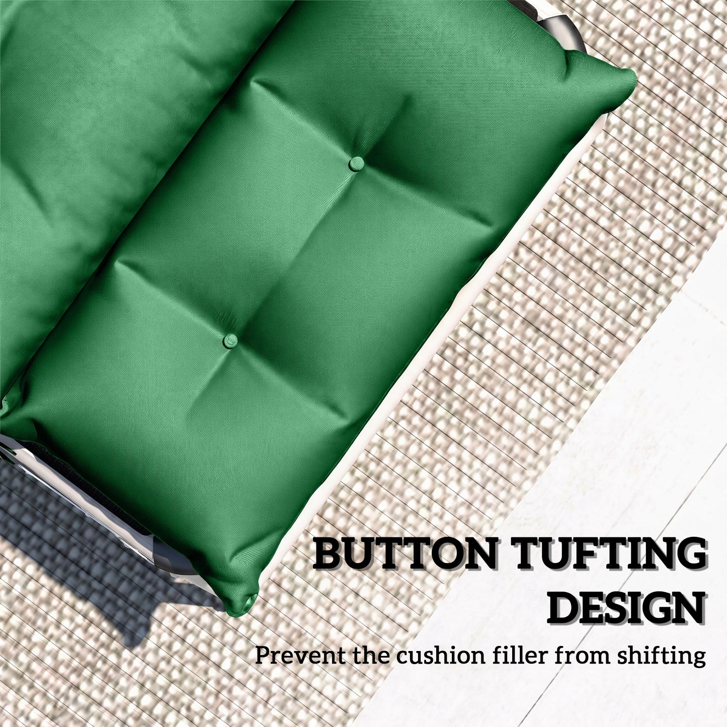 Set of Two 190 x 56cm Sun Lounger Cushions