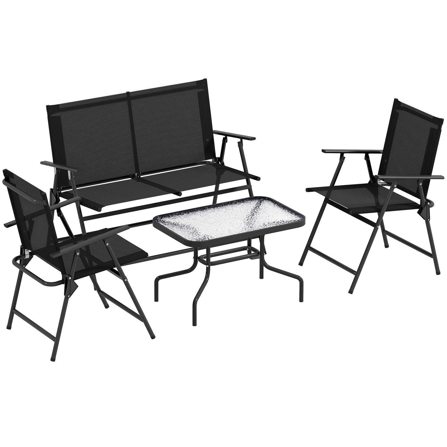 Four-Piece Metal Garden Sofa Set