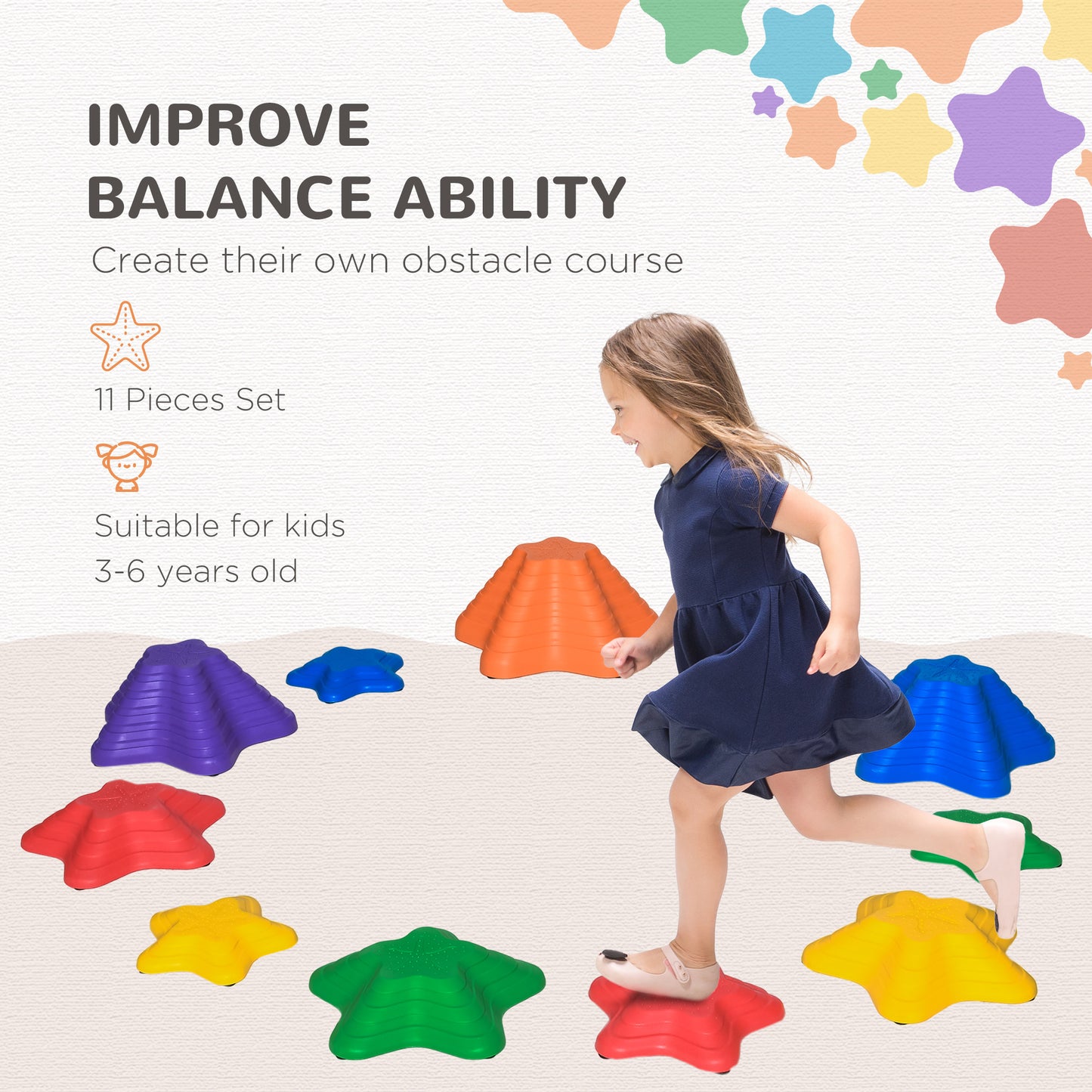 11-Piece Stepping Stones Kids