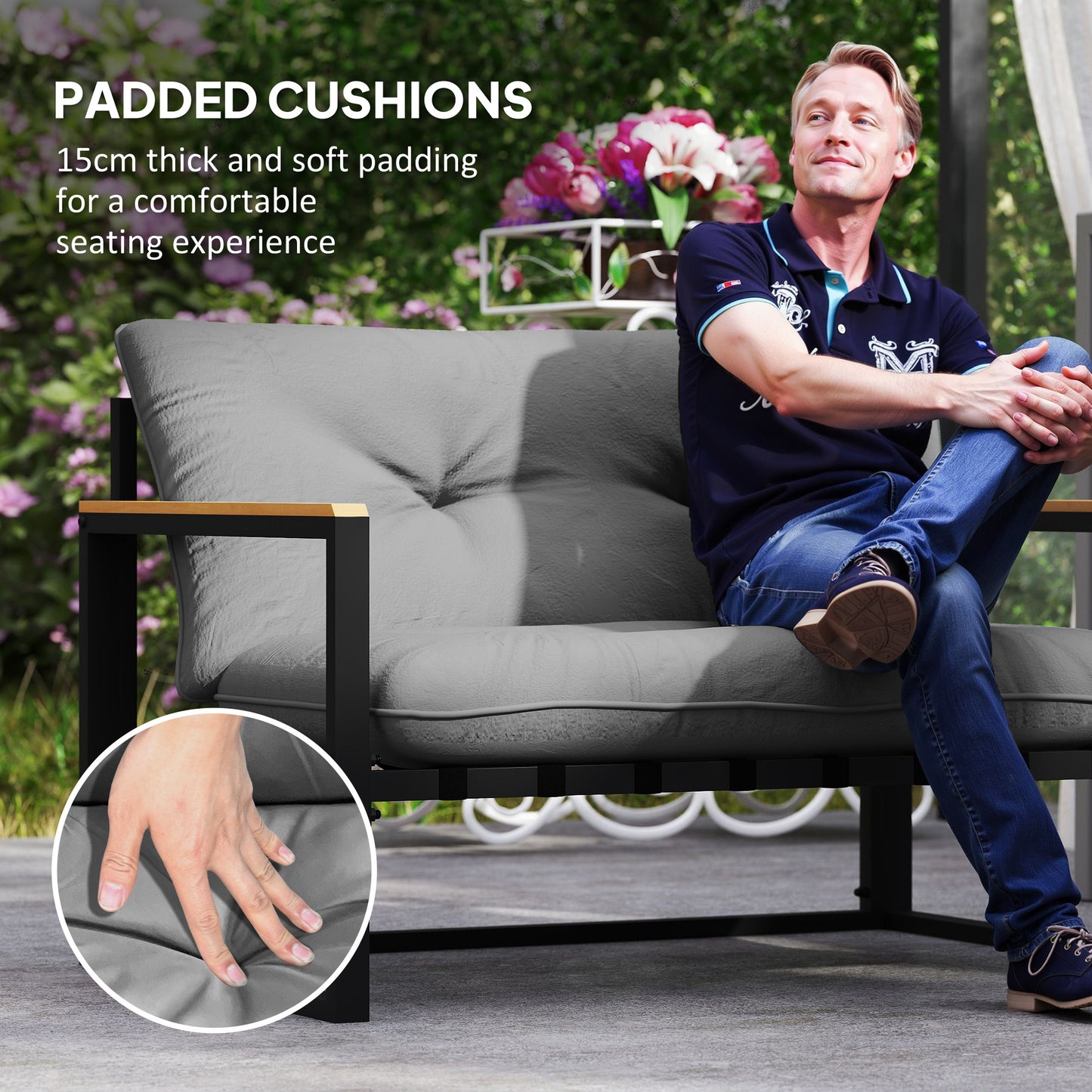 Garden Furniture Set, 4 Piece Indoor Outdoor Conservatory