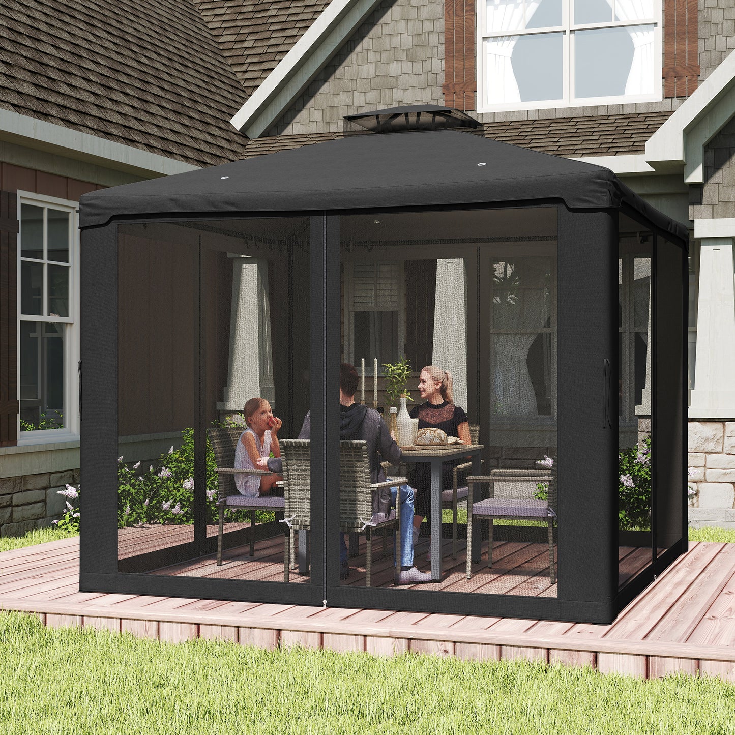 3 x 3 m Metal Gazebo, Garden Pavillion
