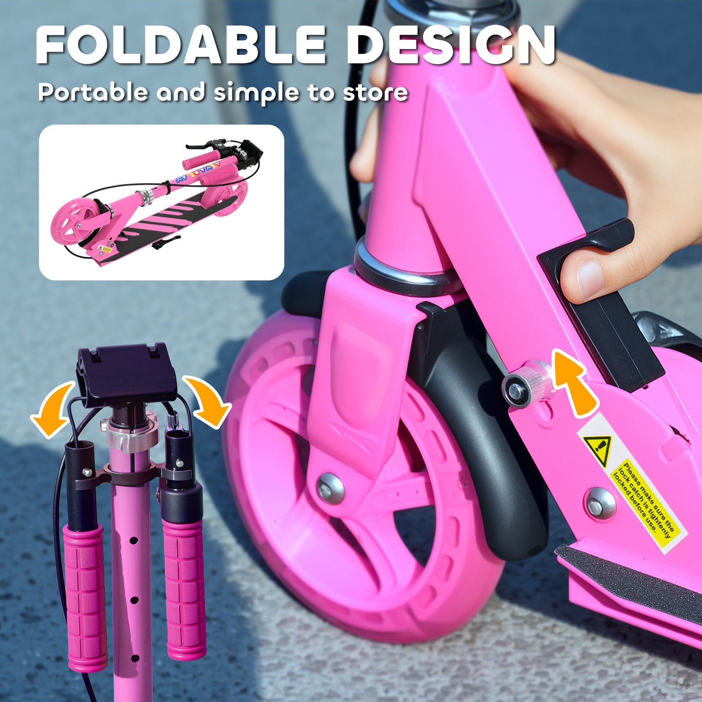 Scooter for Kids Aged 3-8 Years, with Adjustable Handle