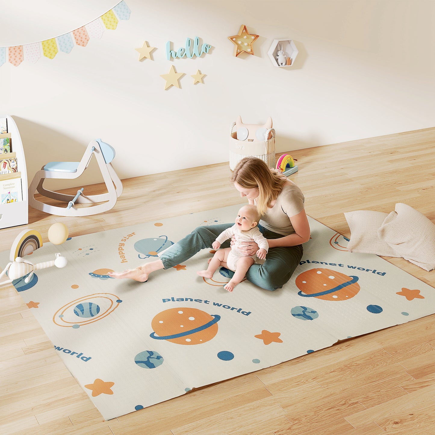 Baby Play Mat, Double Sideded Foldable Kids Crawling Mat (1)