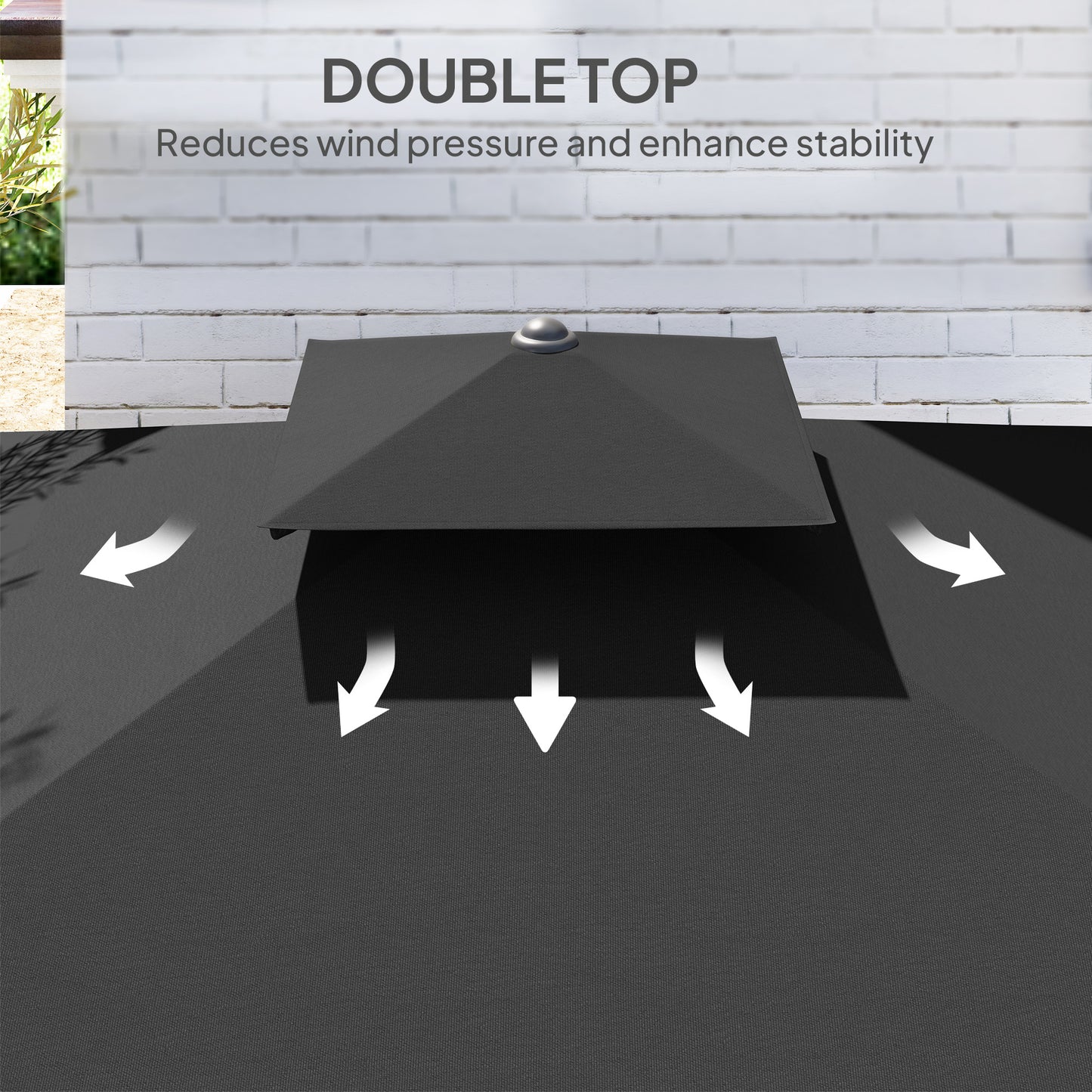 2.5m Cantilever Parasol with Easy Lever