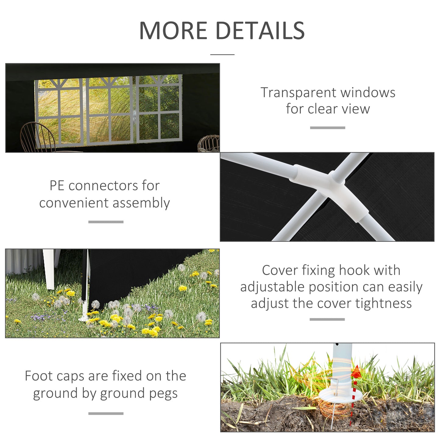 6 x 3 m Party Tent Gazebo Marquee Outdoor Patio Canopy Shelter