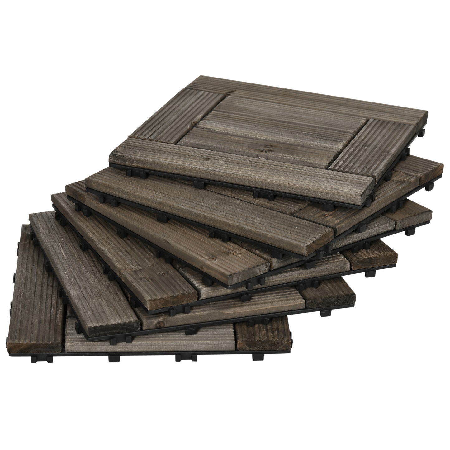 27 Pcs Wooden Interlocking Decking Tiles (1)