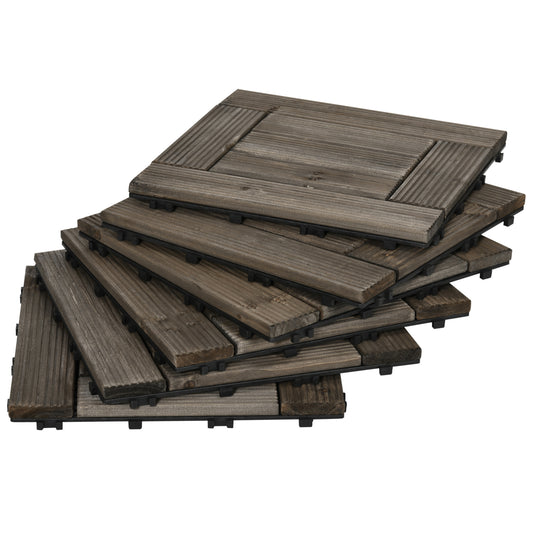 27 Pcs Wooden Interlocking Decking Tiles (1)