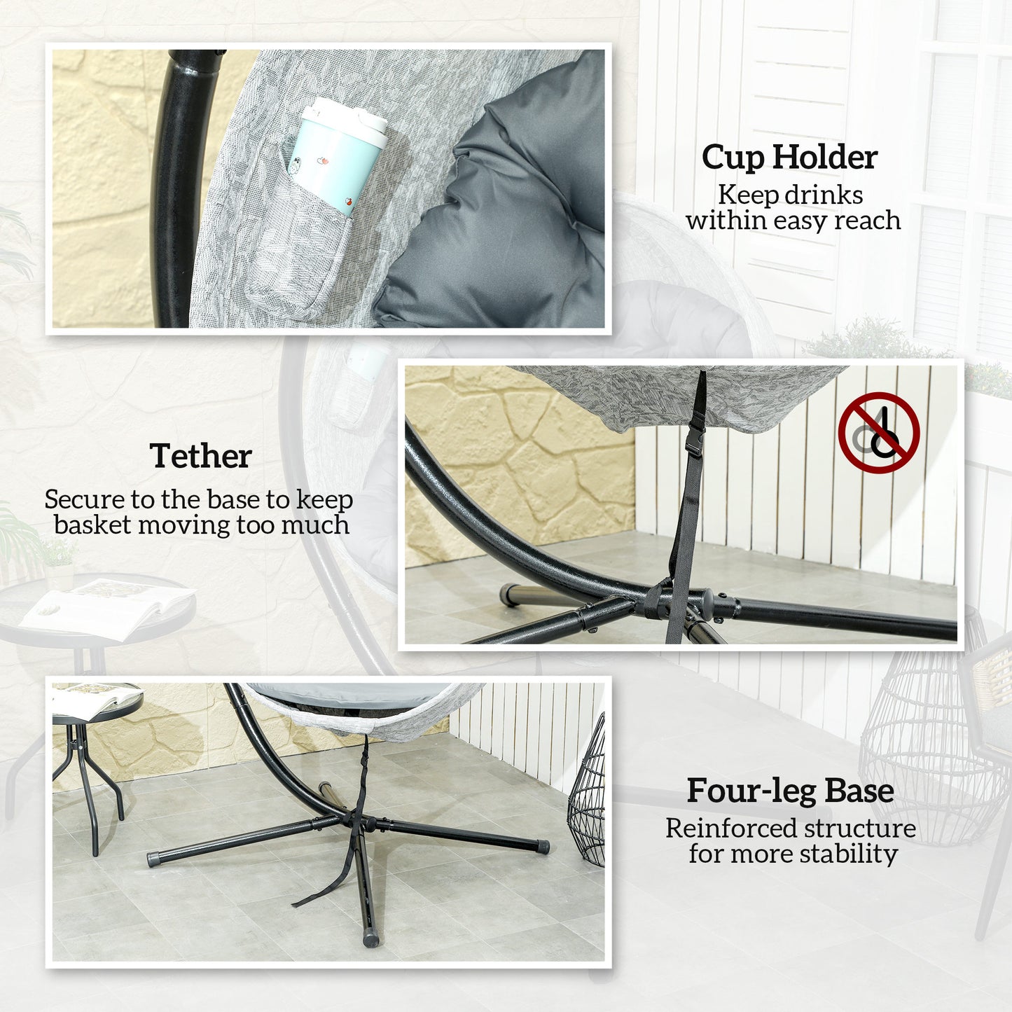 Hanging Egg Chair Outdoor Indoor Garden Swing Chair (5)