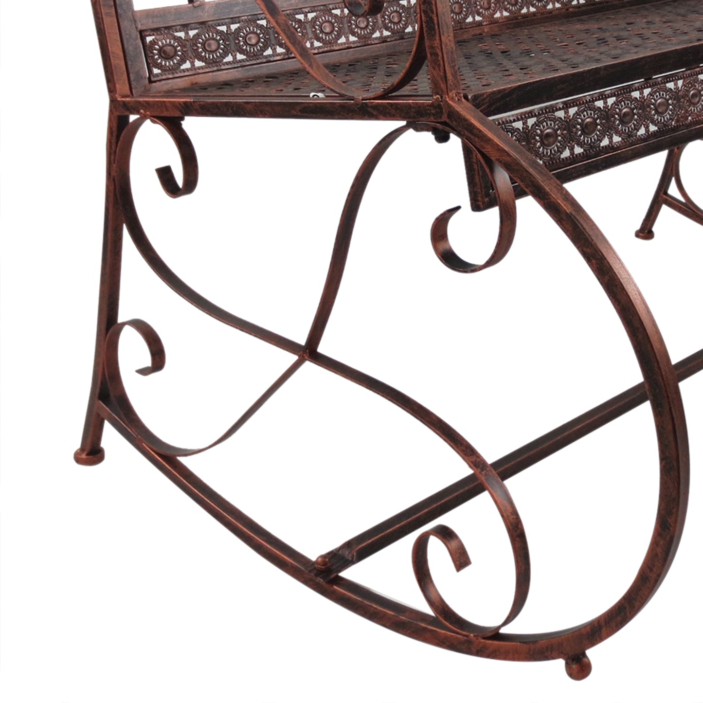 Outdoor Iron Rocking Chair-Bronze