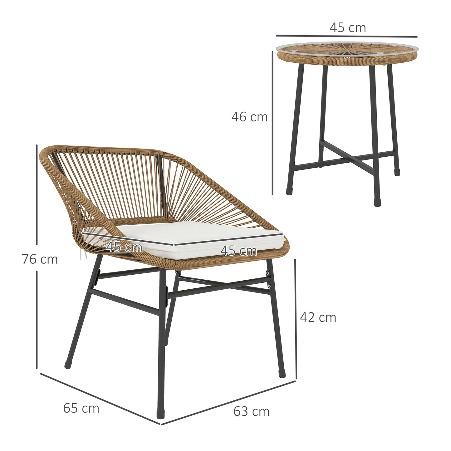 3 Pieces Rattan Bistro Set (7)