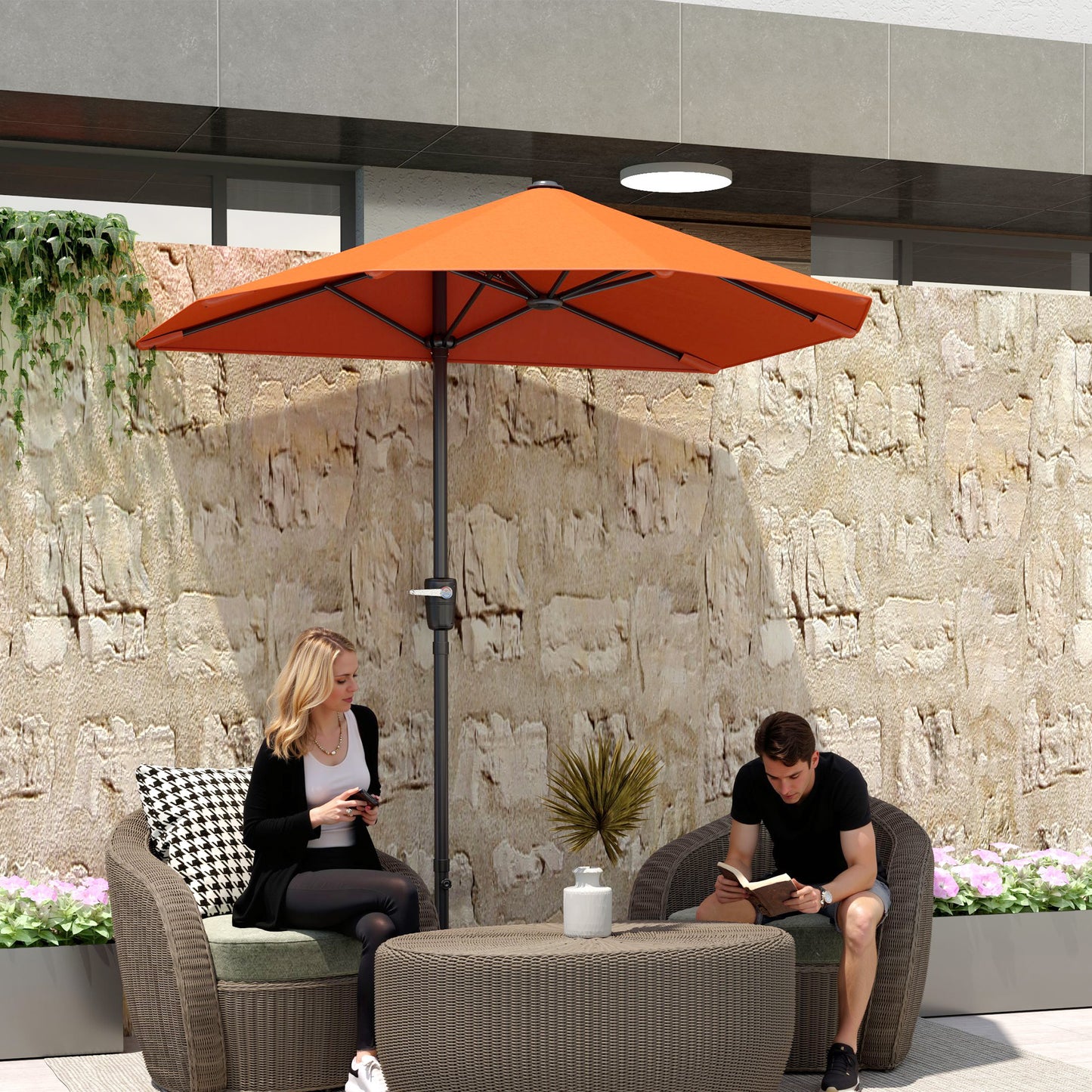 2m Half Parasol Umbrella