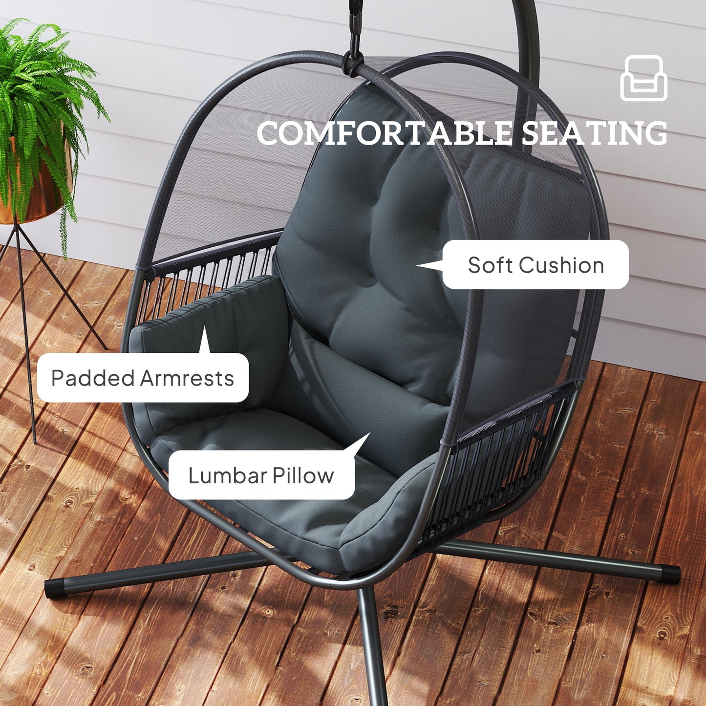 Hanging Egg Chair, with Cushion