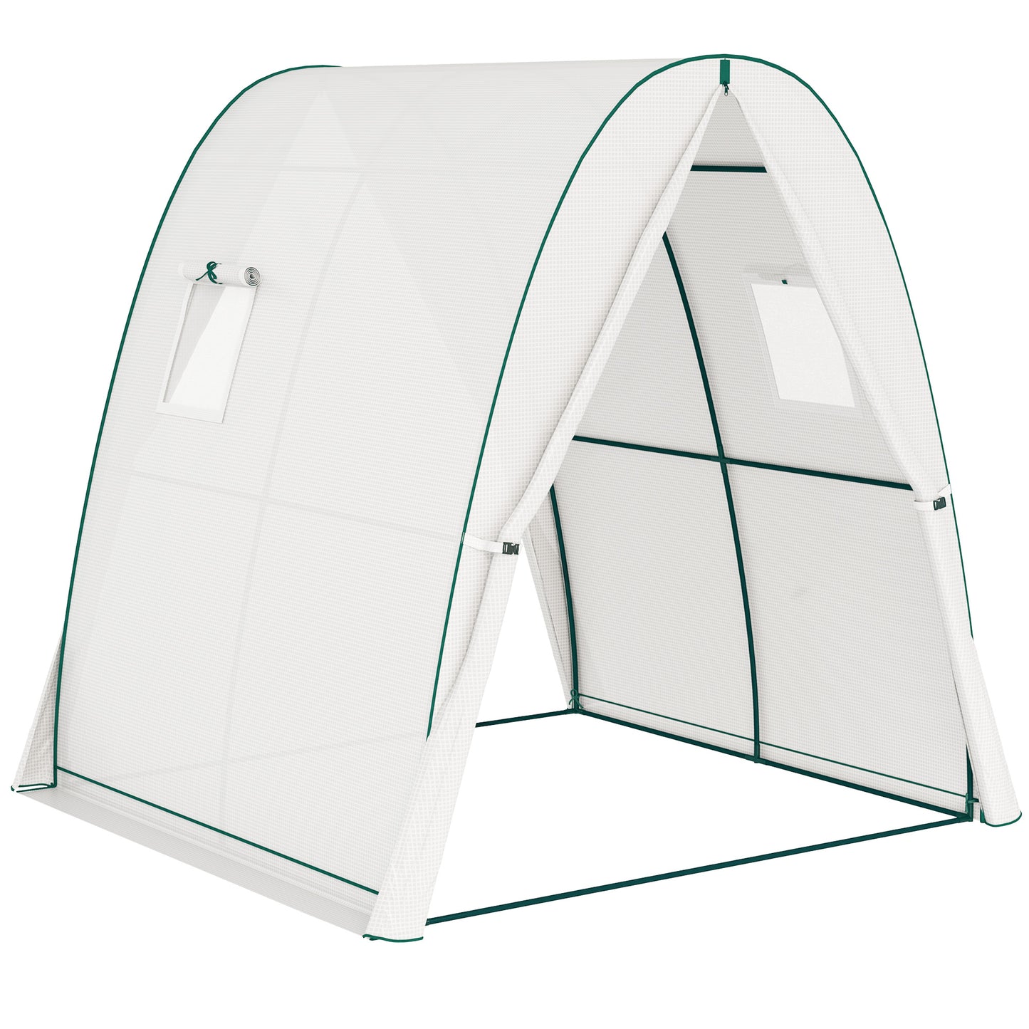 Polytunnel Greenhouse with Sandbags