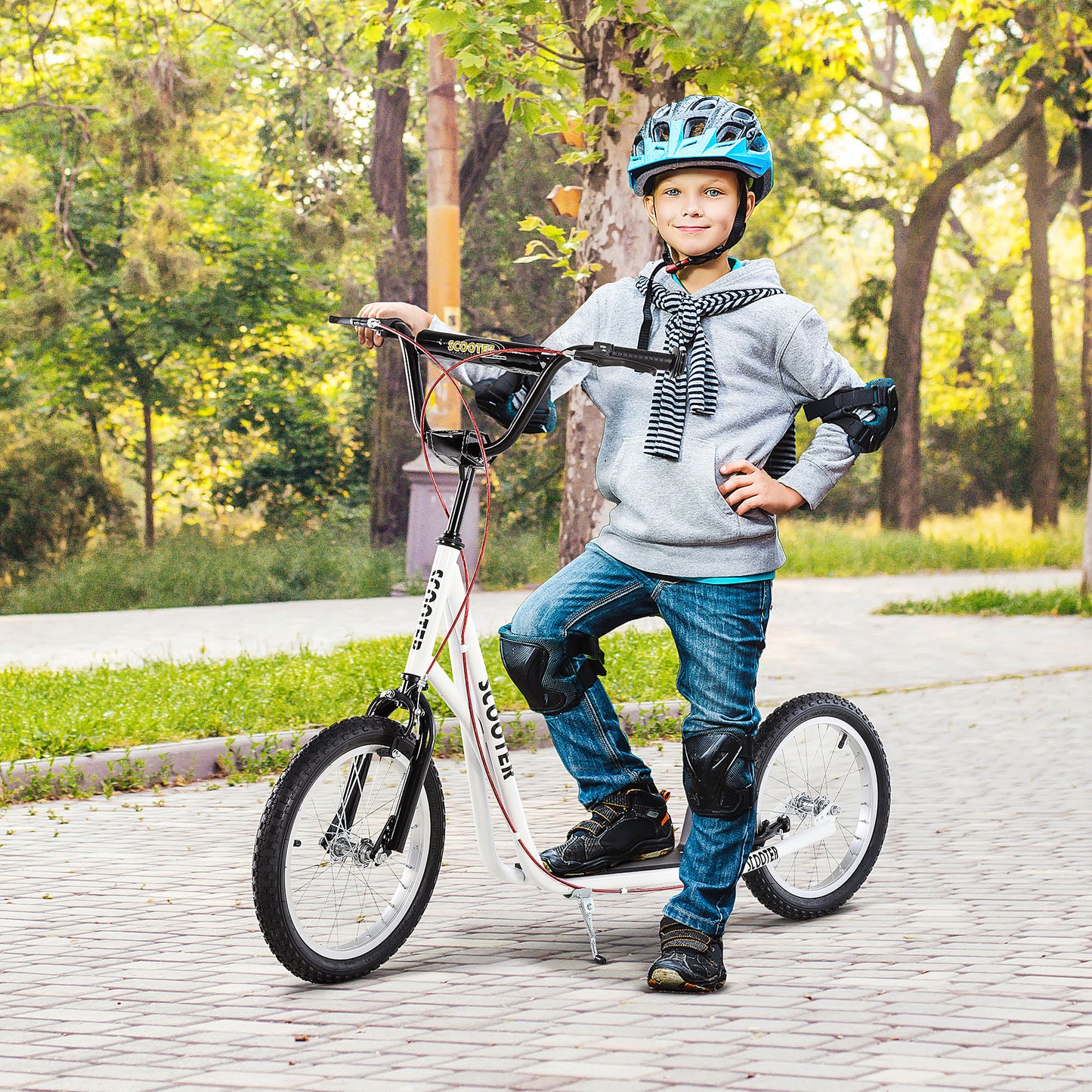 Kick Scooters for Kids with Adjustable Height, Anti-Slip Deck