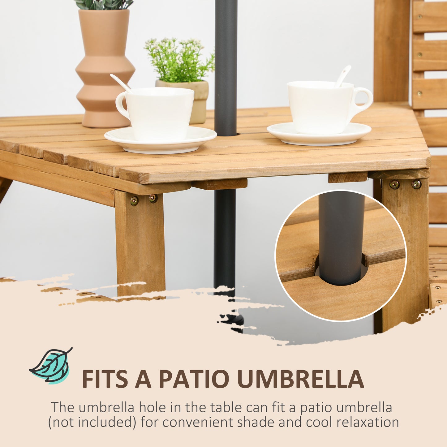 Wooden Garden Love Seat, 2 Seater Jack & Jill Companion Seat