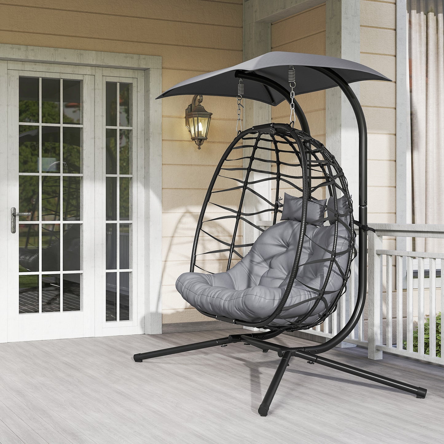 Two-Seater Rattan Egg Chair