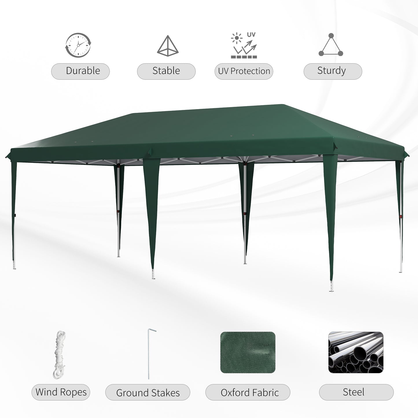 6 x 3 m Pop-Up Steel Frame Gazebo