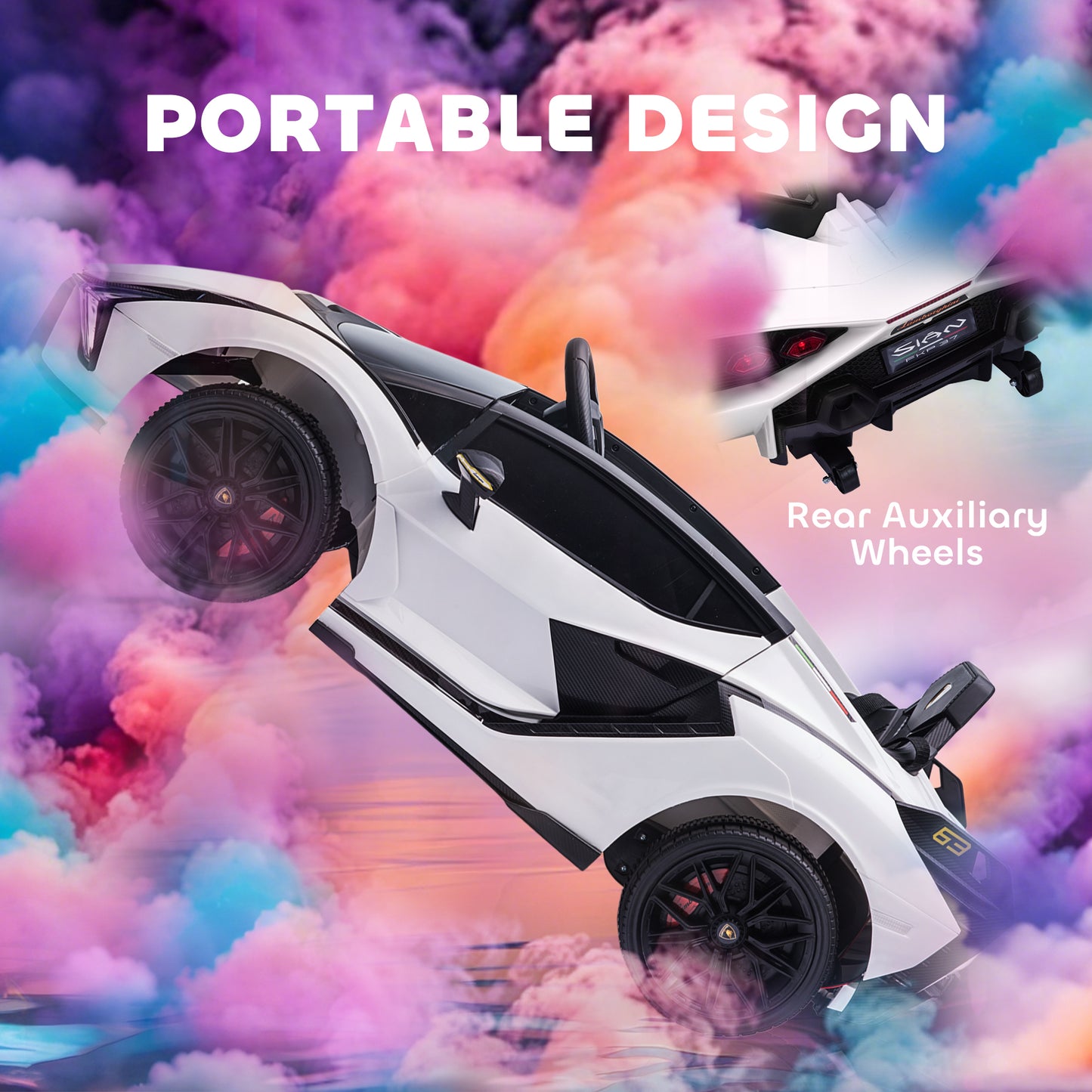 Lamborghini Sian Licensed 12V Electric Car for Kids 2 Motors Toy Car