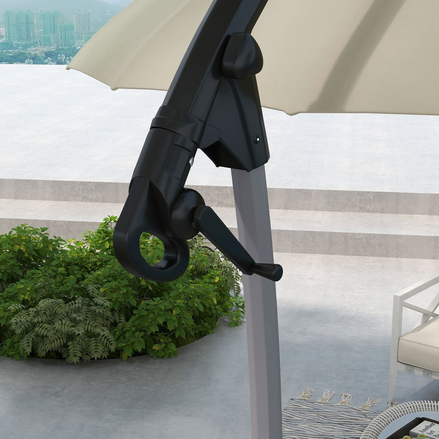 2.7m Cantilever Parasol, with Cross Base