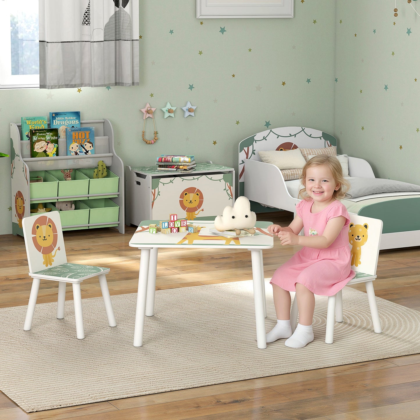 3-Piece Toddler Table and Chair Set