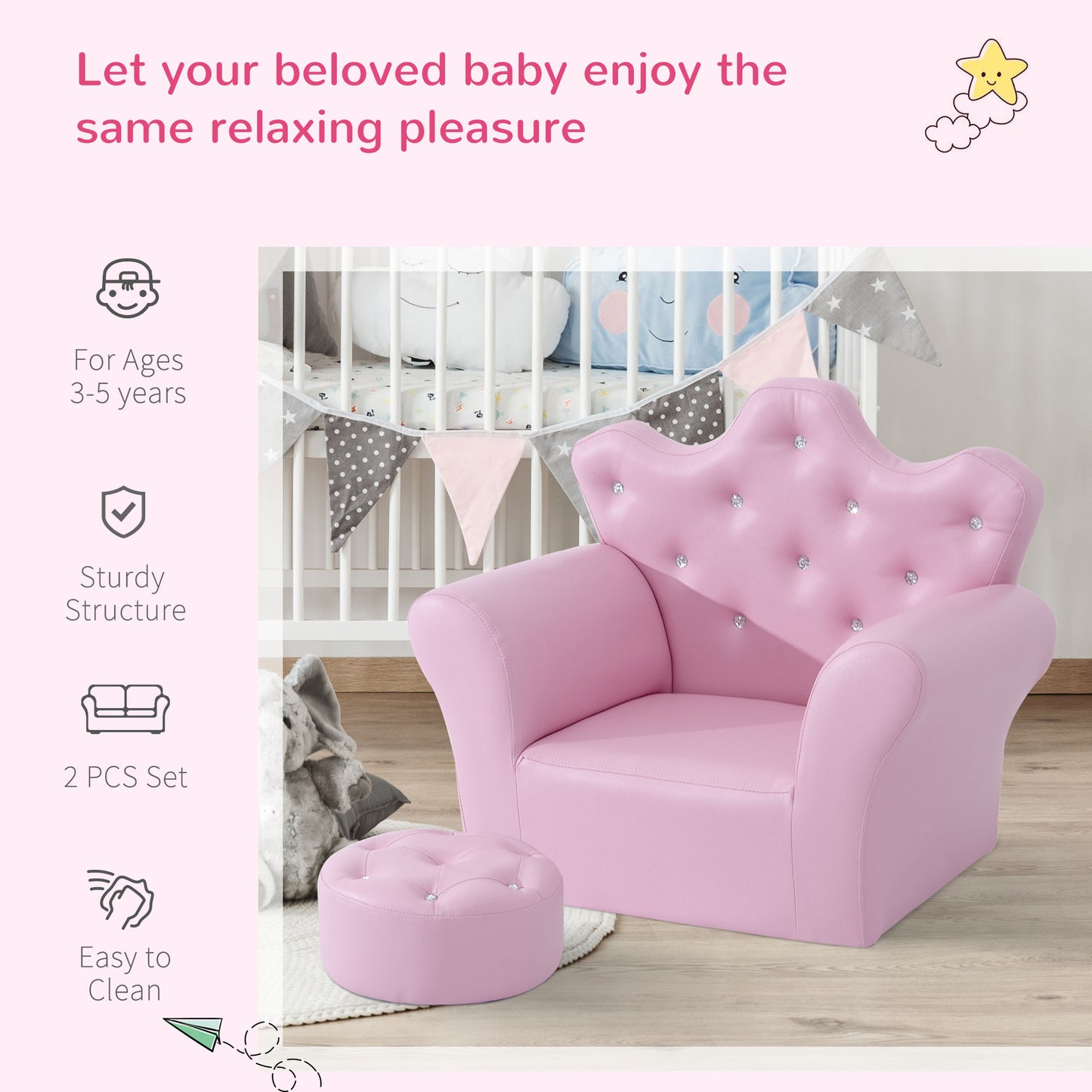 Children Kids Sofa Set Armchair Chair Seat