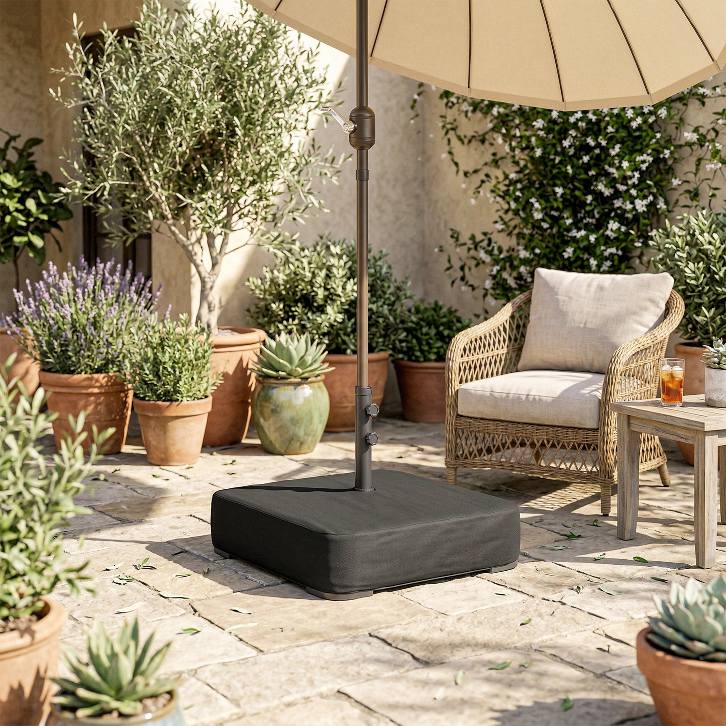 Garden Parasol Base 80 kg Sand Filled Heavy Duty Stand
