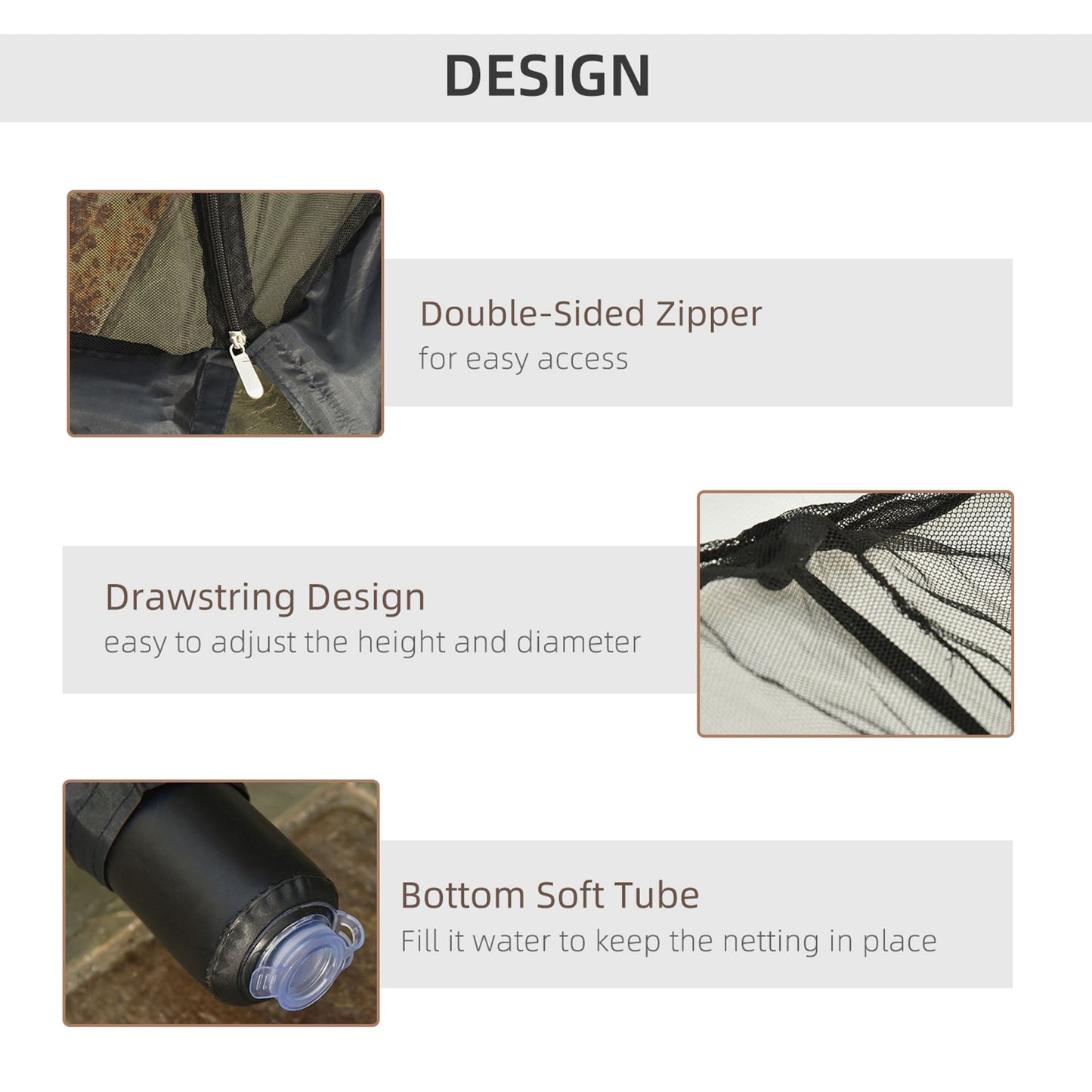 2.3m Umbrella Table Screen Outdoor Patio Cover Mosquito Insect Net