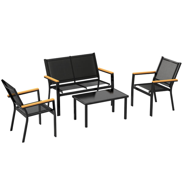 Outdoor Sofa 4 Seater Garden Sofa Set with Loveseat 2 Chairs