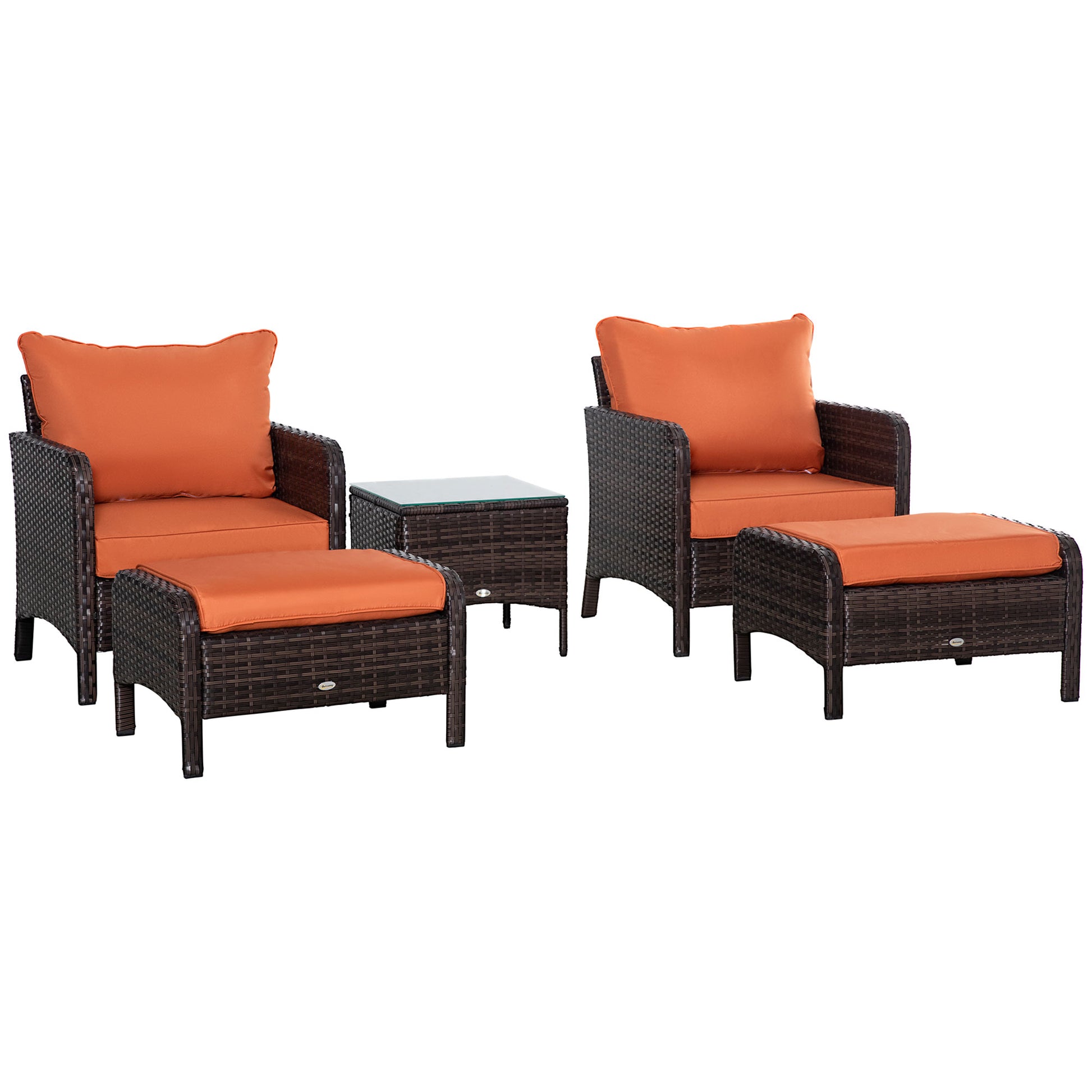 5 Pieces PE Rattan Garden Furniture Set (1)