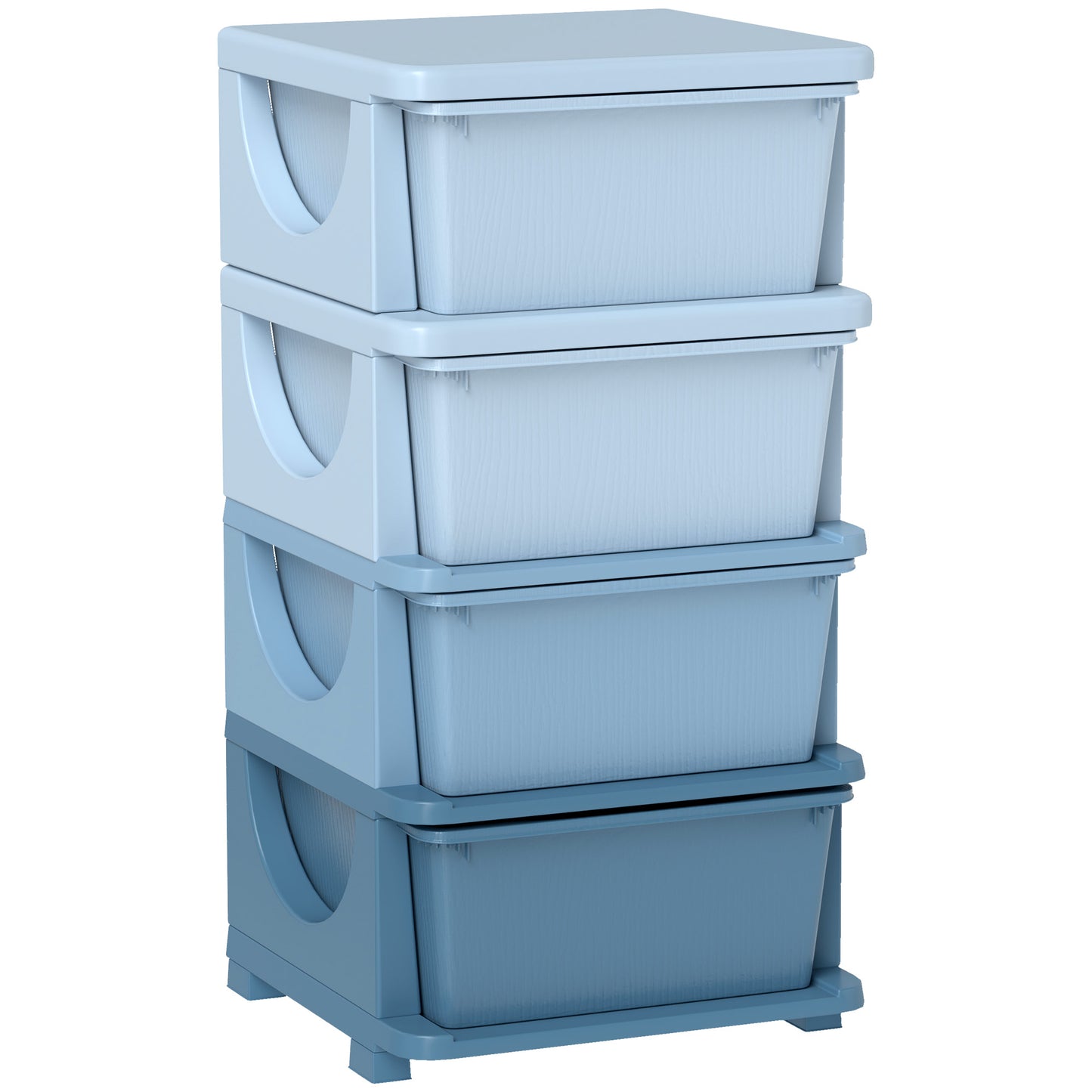 Four-Tier Kids Storage Boxes, with Four Drawers