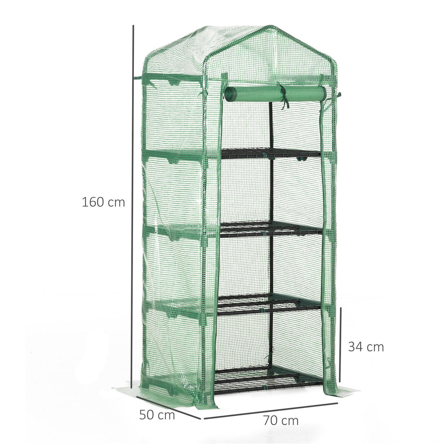 4 Tier Mini Greenhouse, Portable Compact Green House