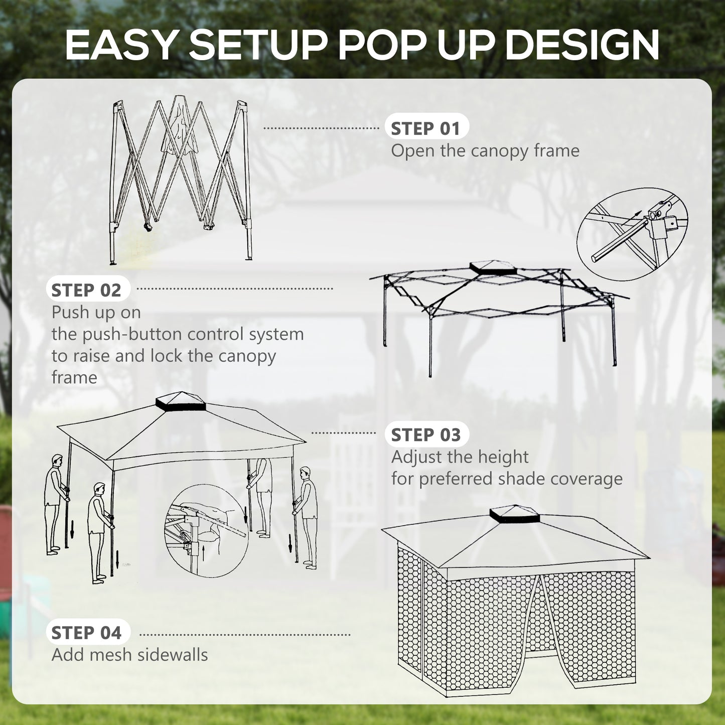 3.25 x 3.25m Pop Up Gazebo
