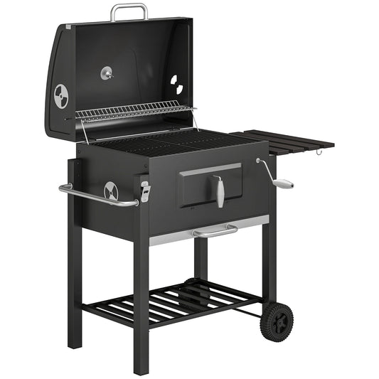 Charcoal Grill, with Height-Adjustable Coal Pan