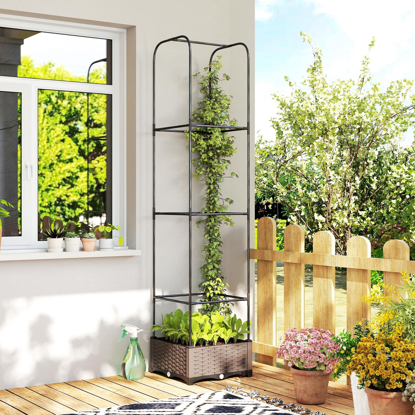 Raised Garden Bed with Trellis (5)