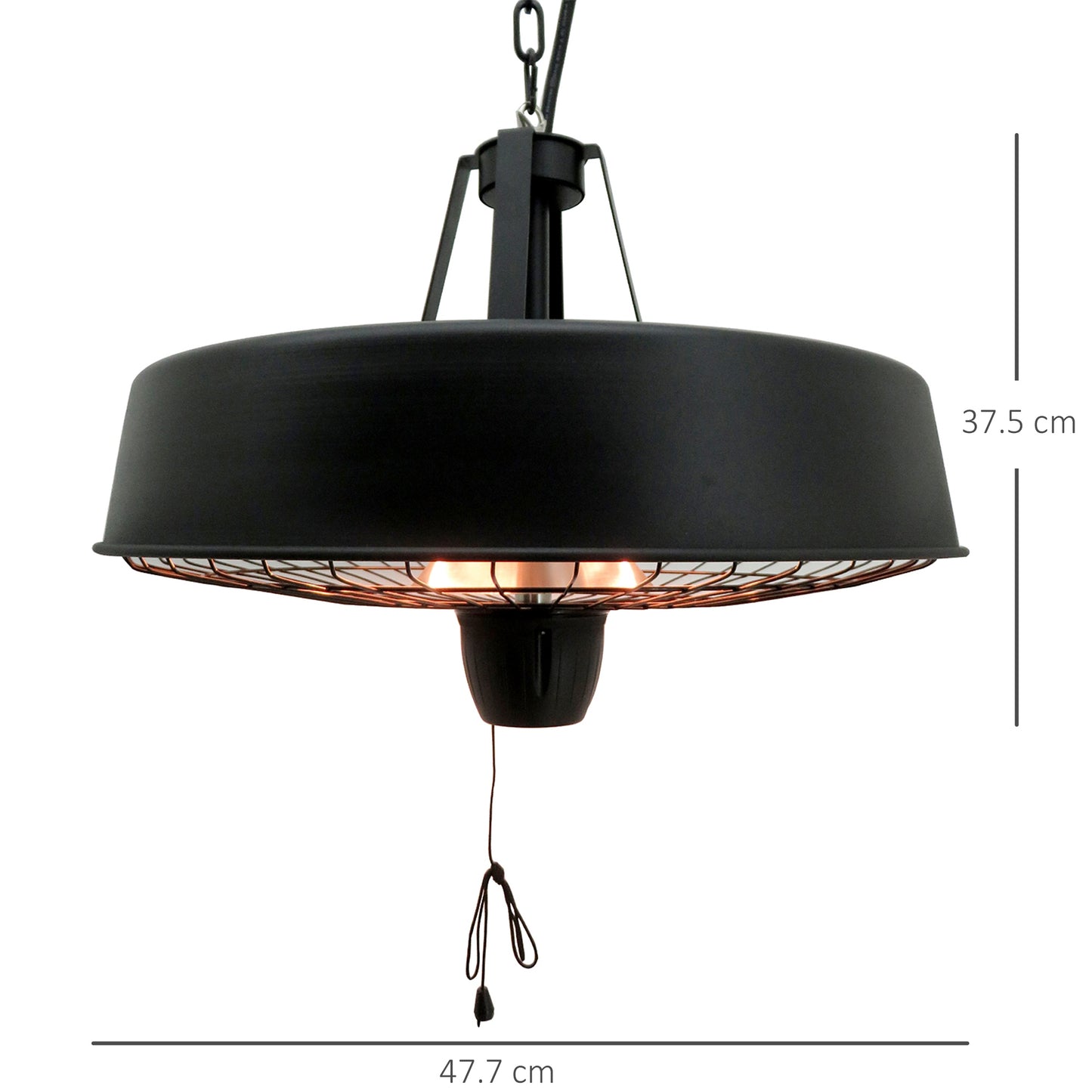 Adjustable Power 1000/2500W Infrared Halogen Electric Patio Light