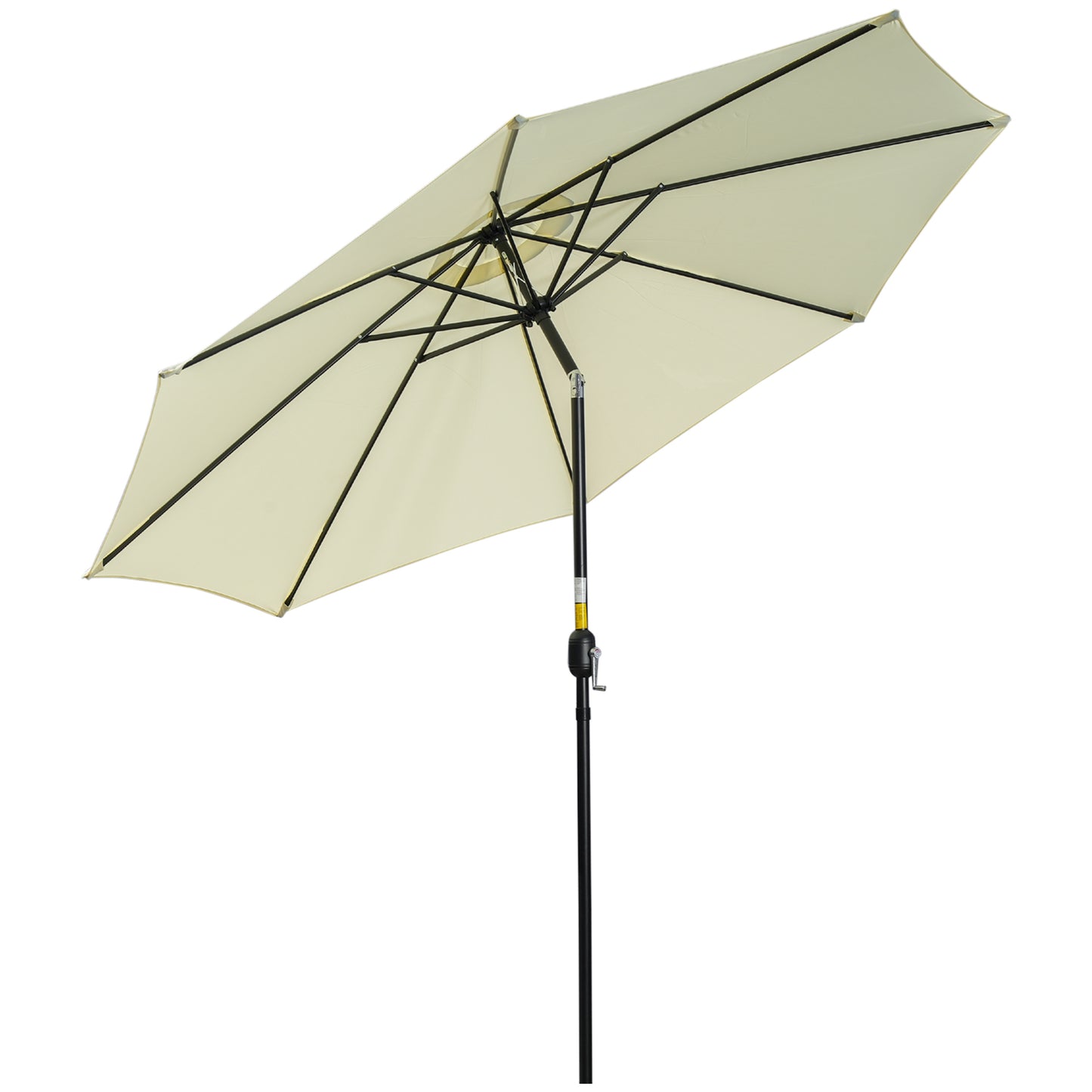 3(m) Tilting Parasol Garden Umbrellas, Outdoor Sun Shade with 8 Ribs
