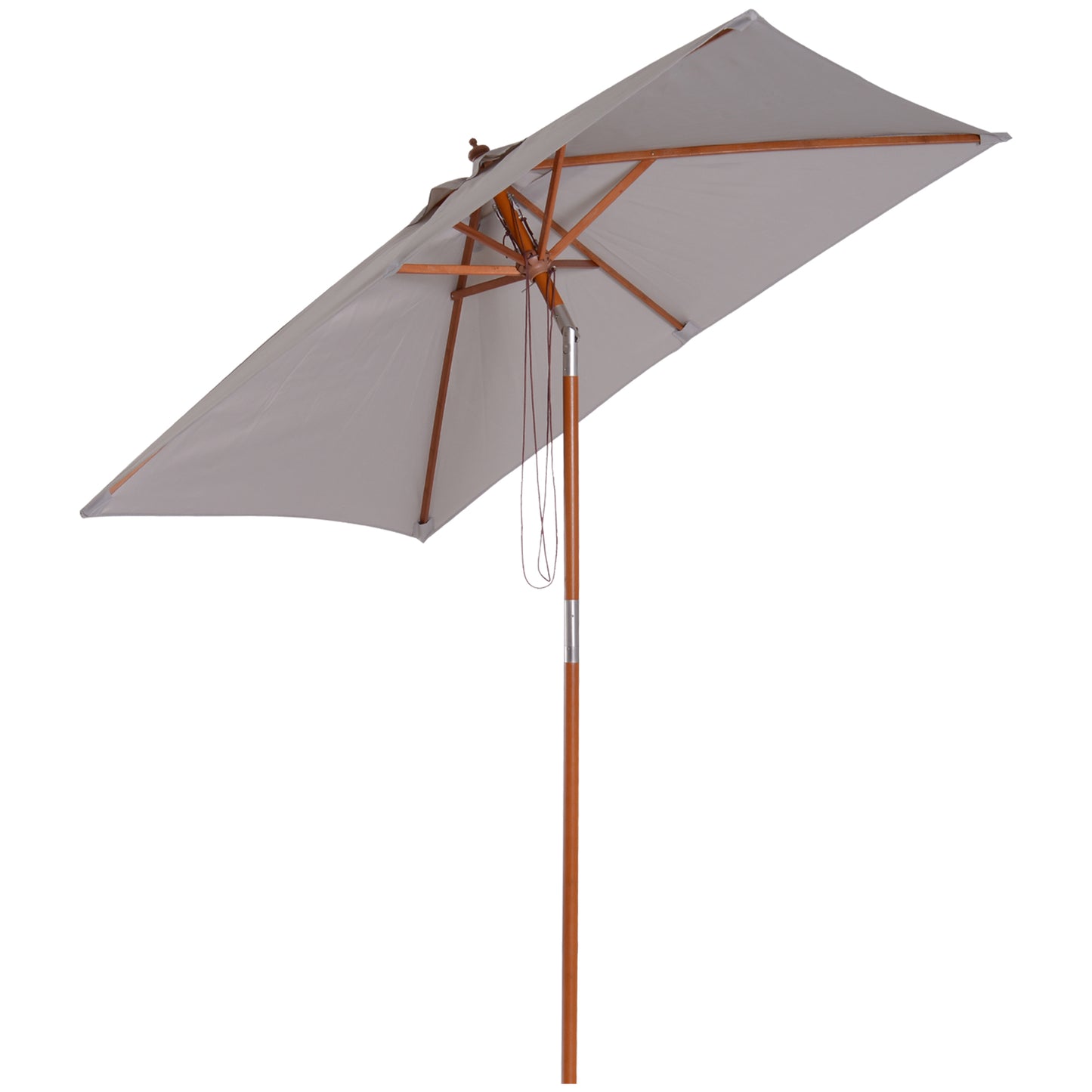 2m Tilting Wooden Pole Parasol
