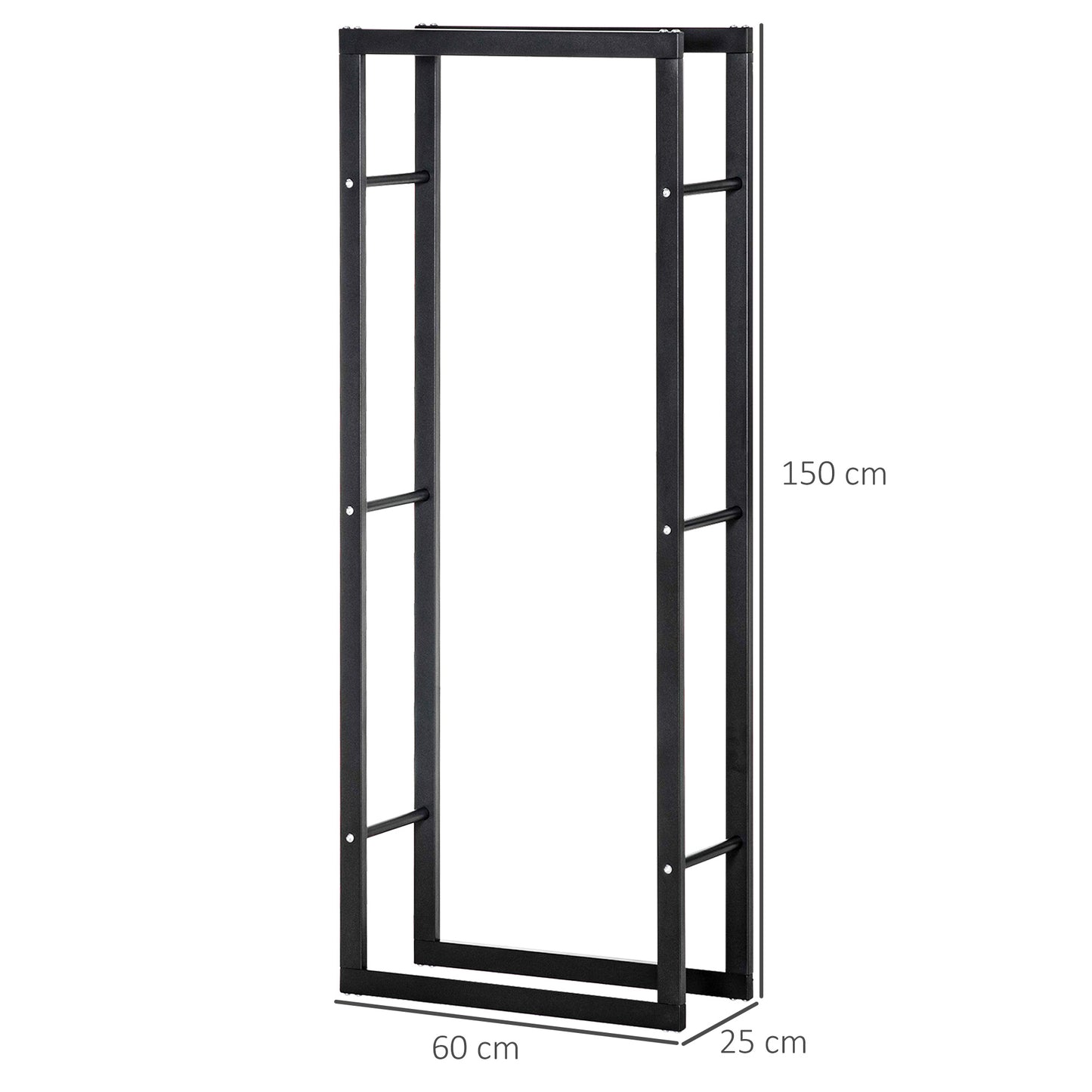 Metal Firewood Log Holder Tall Firewood Rack Indoor Outdoor